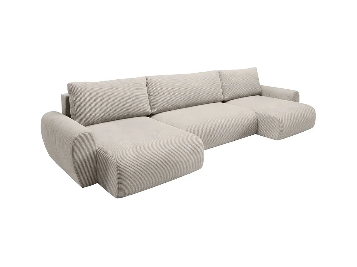 WOHNLANDSCHAFT mit Schlaffunktion Poss U beige