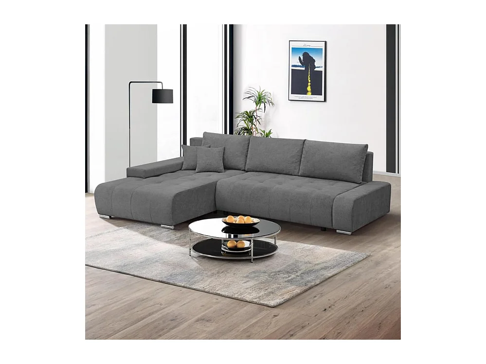 ECKSOFA Draco L gris foncé gauche