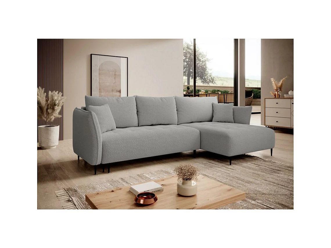 Hoekslaapbank Bari rechts grijs