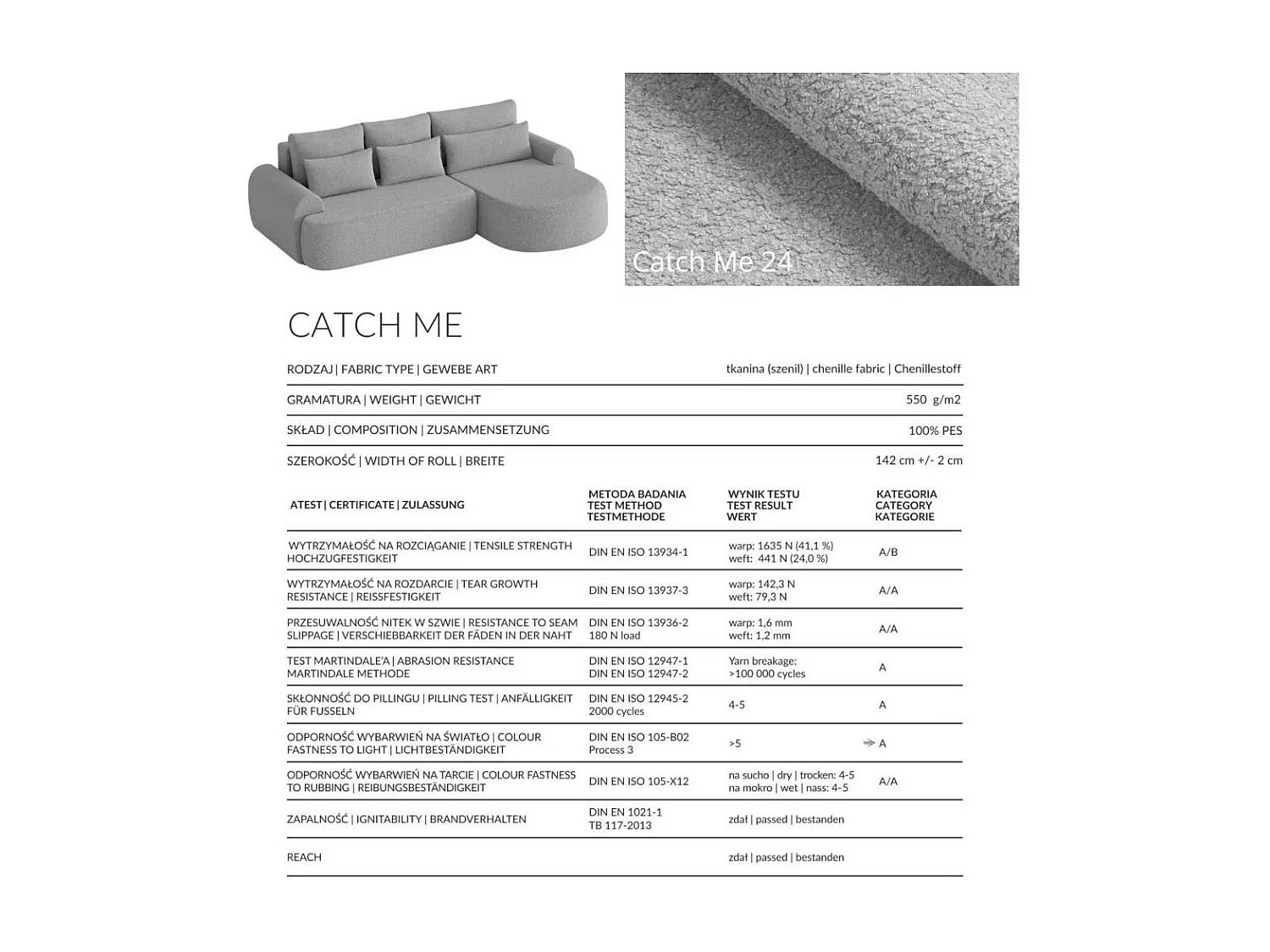 Hoekslaapbank Bari rechts grijs