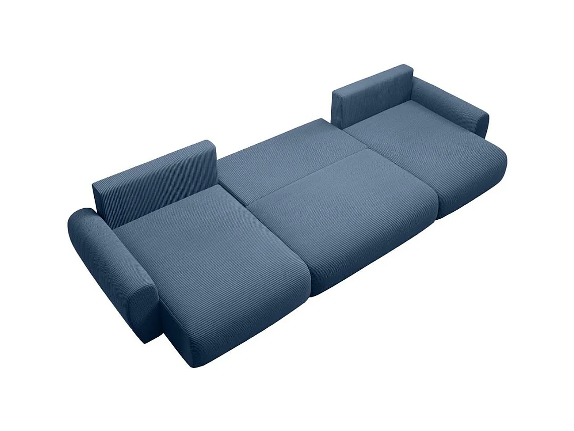 WOHNLANDSCHAFT mit Schlaffunktion Poss U dunkelblau