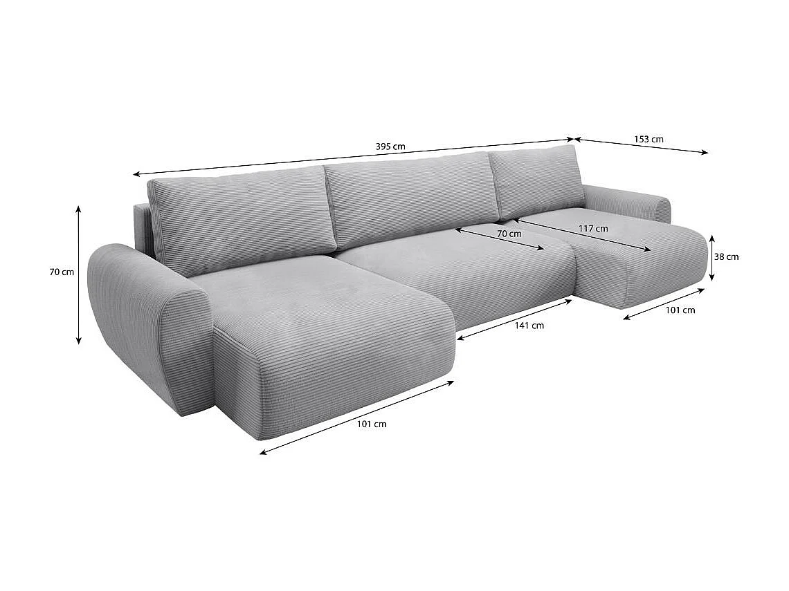 CANAPE avec fonction sommeil Poss U bleu foncé