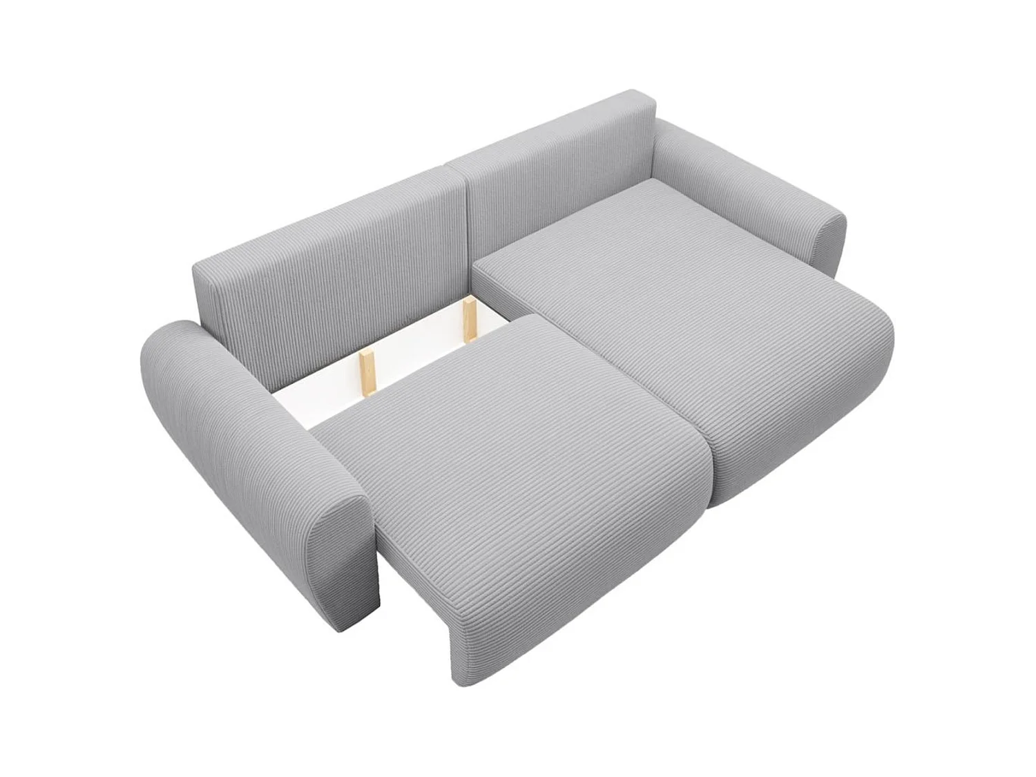 ECKSCHLAFSOFA Poss L hellgrau rechts