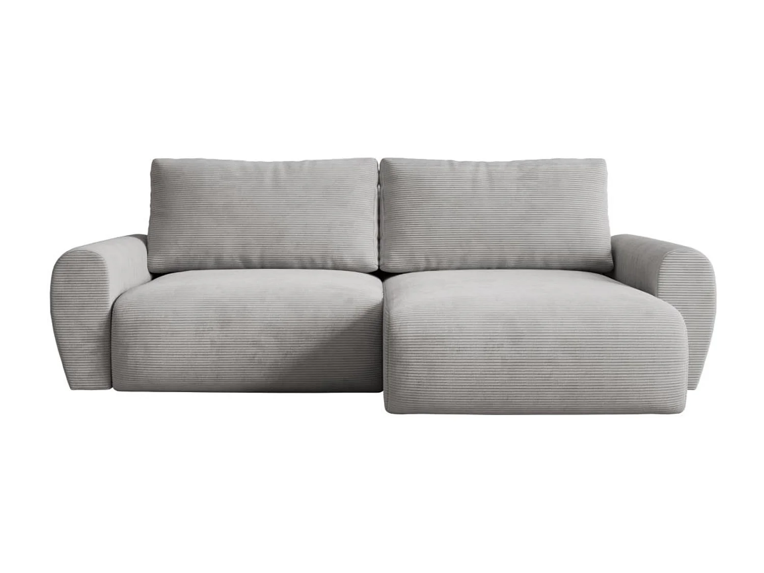 CANAPE-CHAISE Poss L gris clair à droite