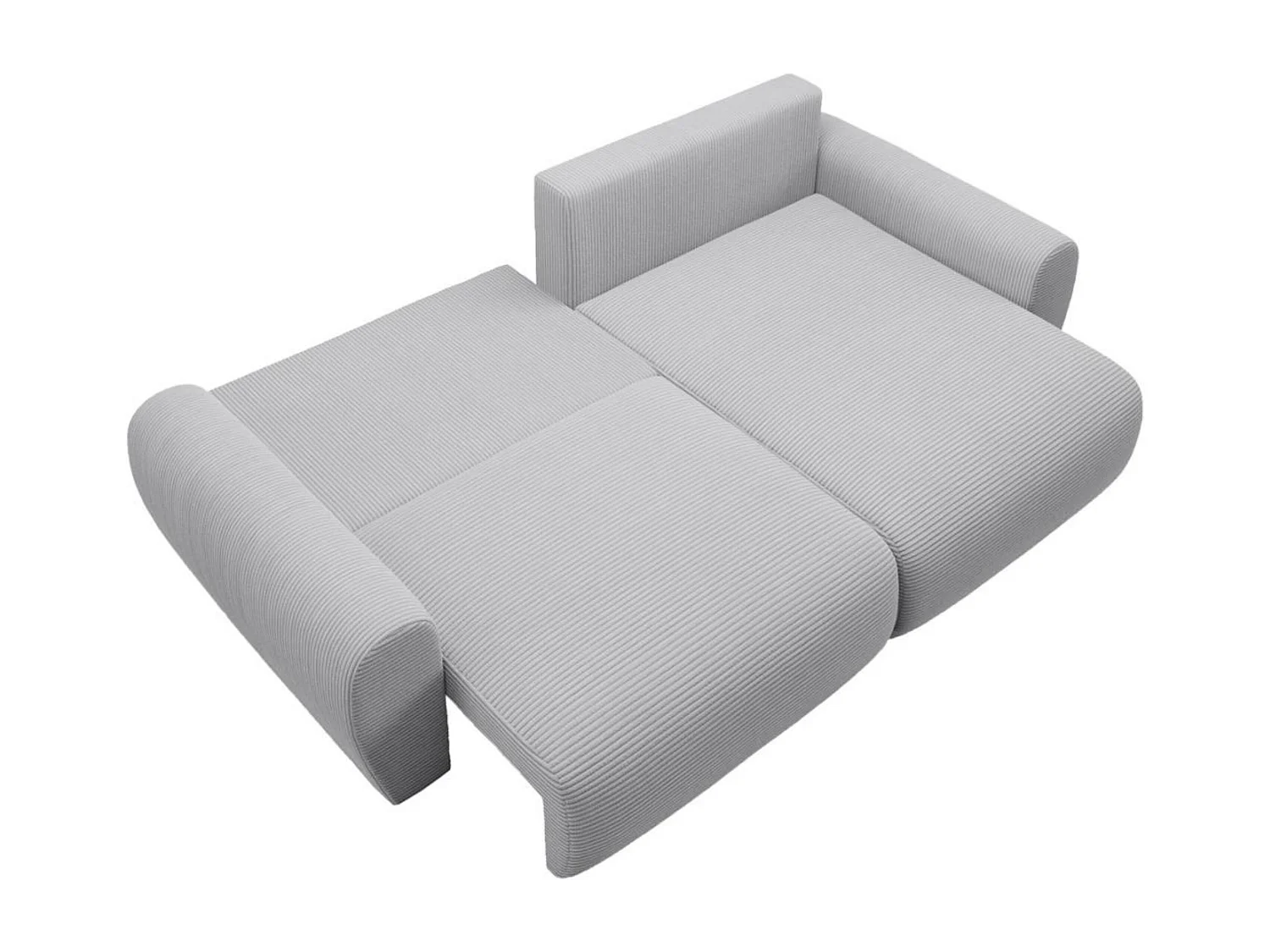CANAPE-CHAISE Poss L gris clair à droite