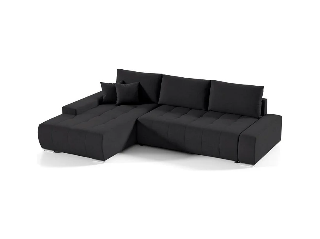 ECKSOFA Draco L noir gauche