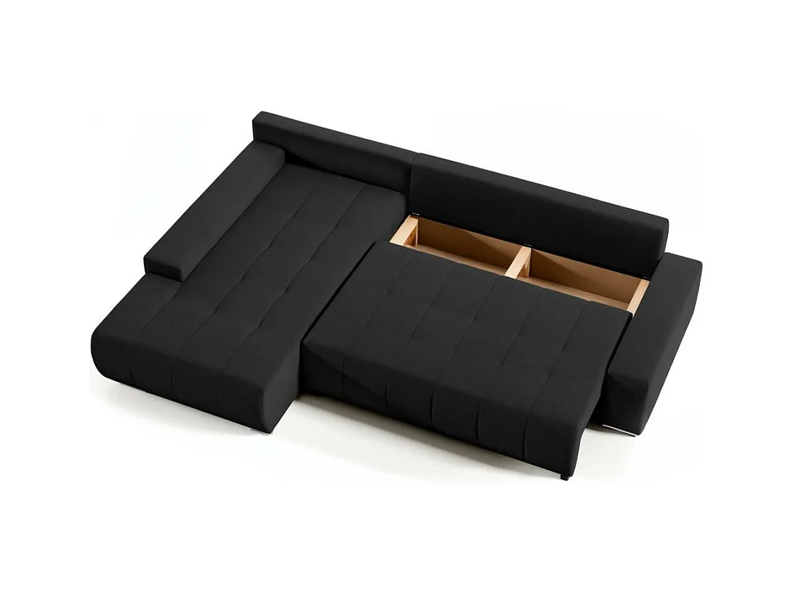 ECKSOFA Draco L noir gauche