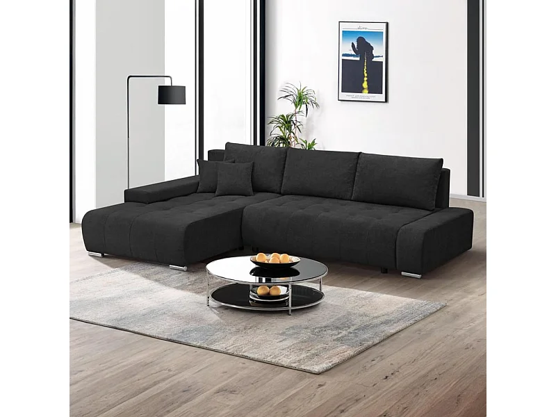 ECKSOFA Draco L schwarz links