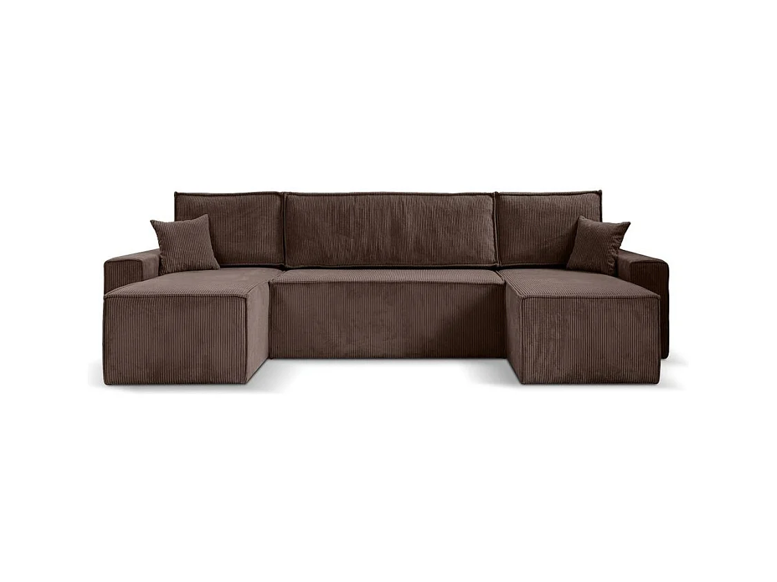 WOHNLANDSCHAFT Hektor U mit Schlaffunktion braun