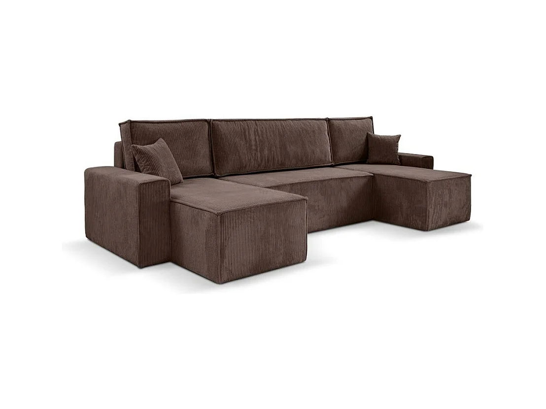 WOHNLANDSCHAFT Hektor U mit Schlaffunktion braun