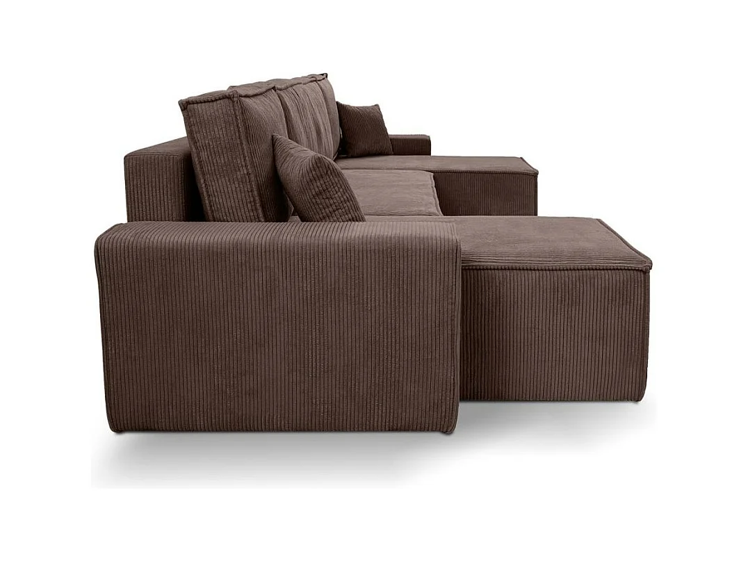 WOHNLANDSCHAFT Hektor U mit Schlaffunktion braun