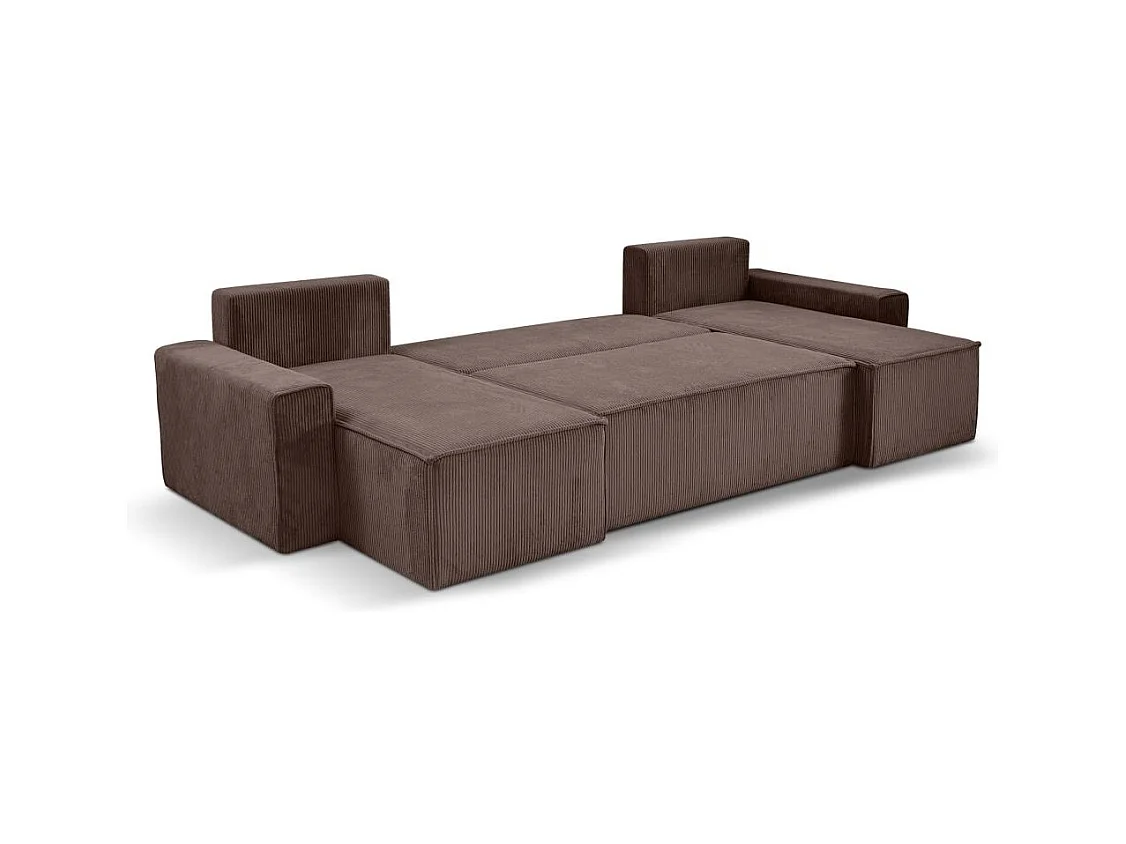 WOHNLANDSCHAFT Hektor U mit Schlaffunktion braun