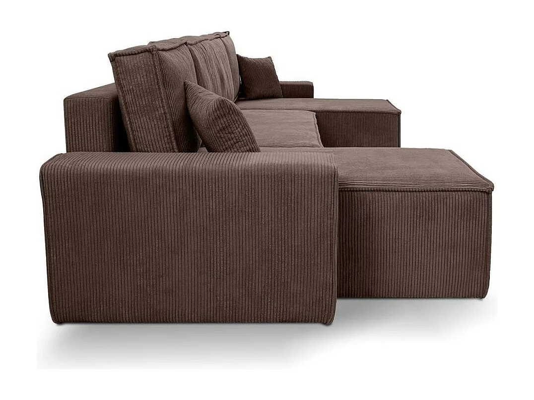 CANAPE Hektor U avec fonction sommeil marron