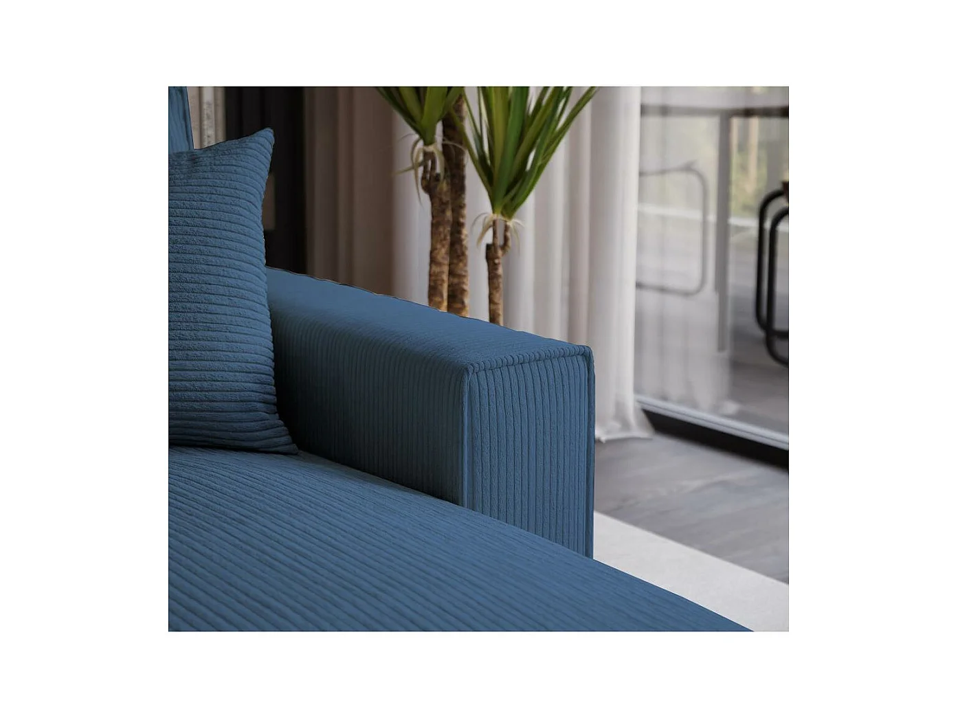 Hoekbank Parys L donkerblauw