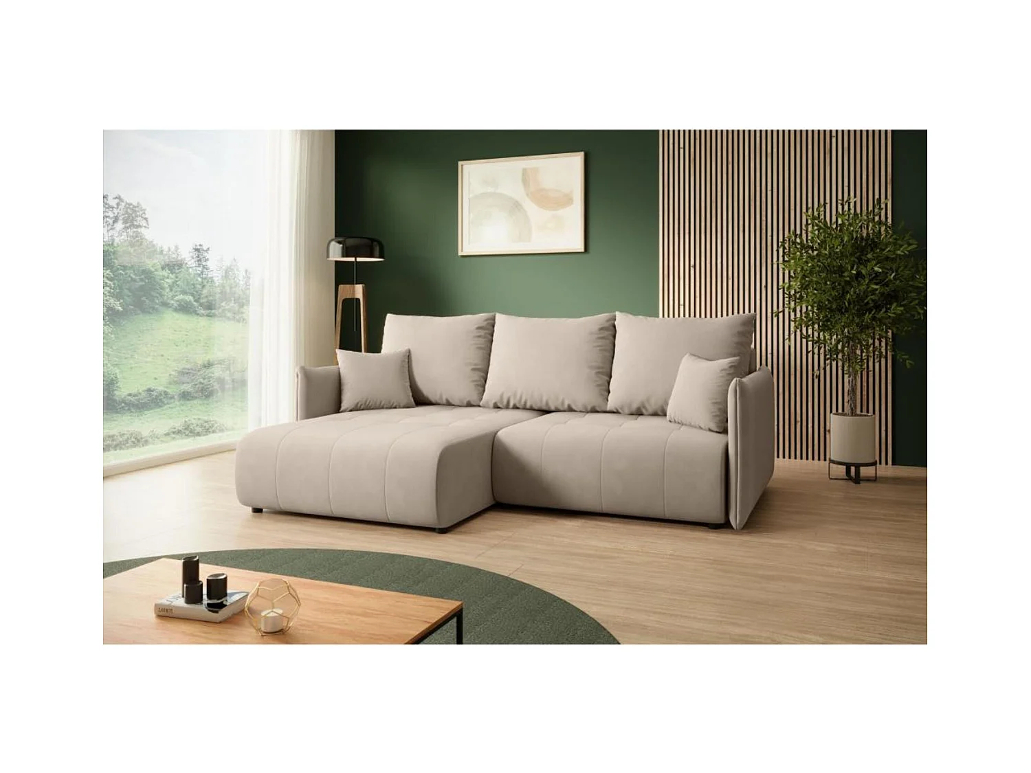 ECKSCHLAFSOFA Henry Mini beige links