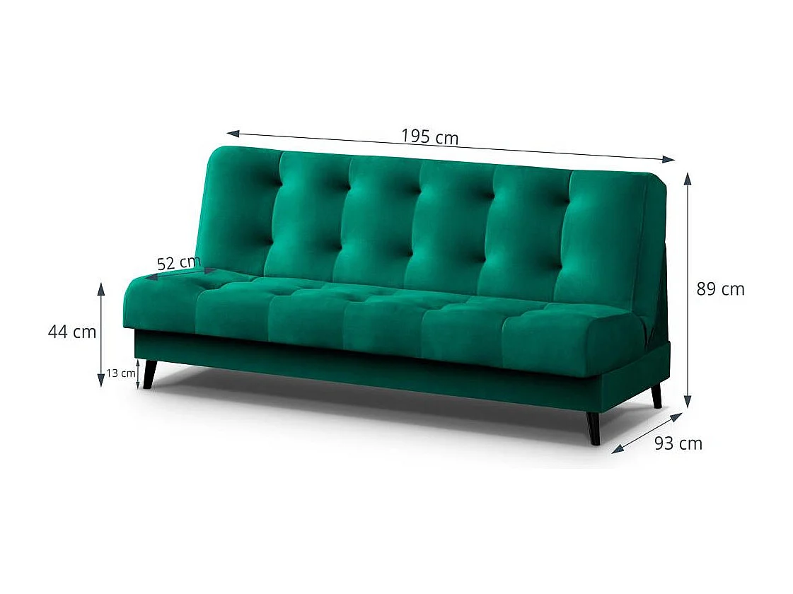 3-SITZER Schlafsofa Nancy grün