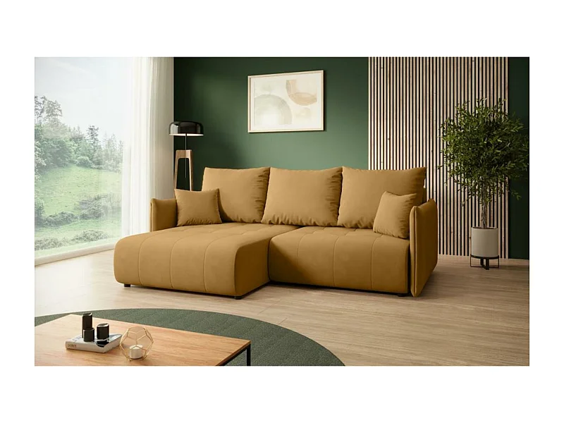 Hoekslaapbank Henry Mini geel links