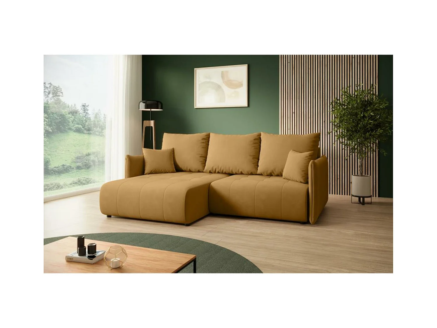 ECKSCHLAFSOFA Henry Mini gelb links