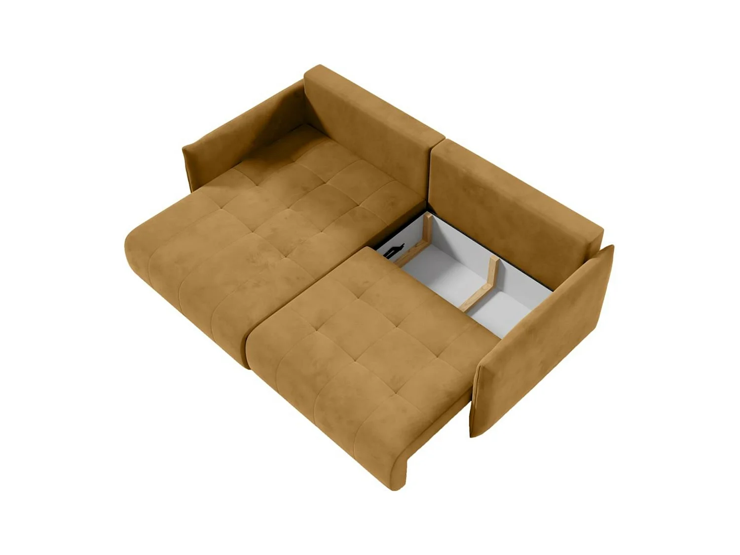 Hoekslaapbank Henry Mini geel links