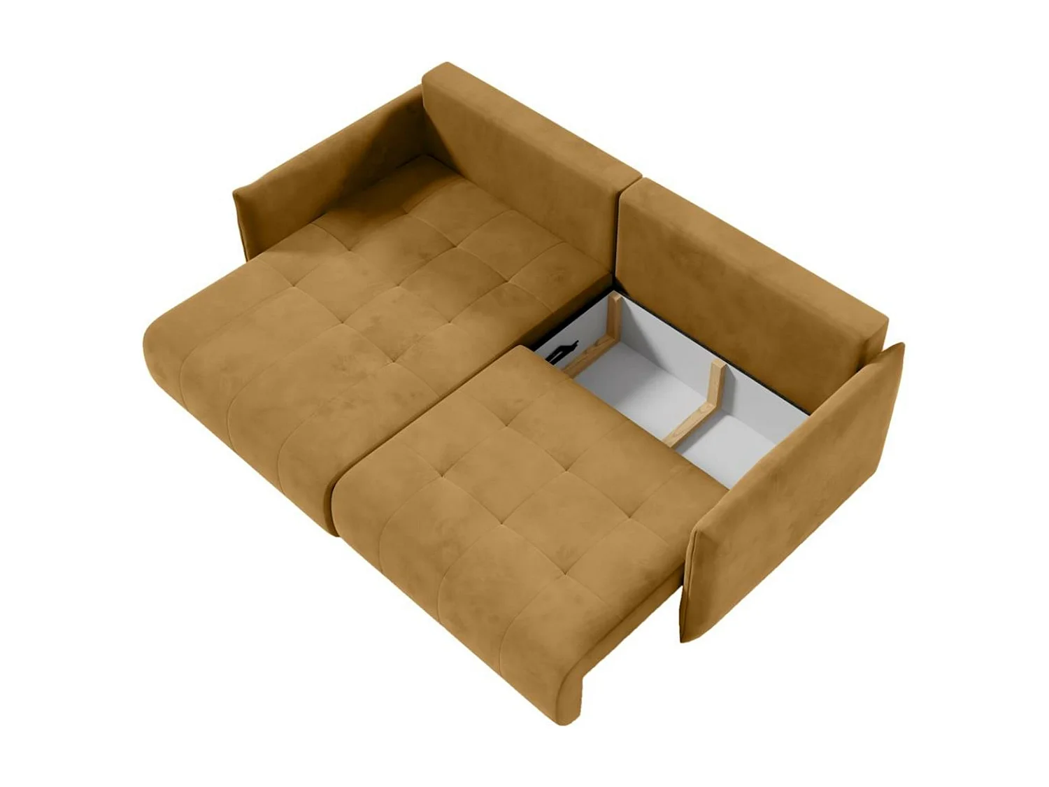 Hoekslaapbank Henry Mini geel links