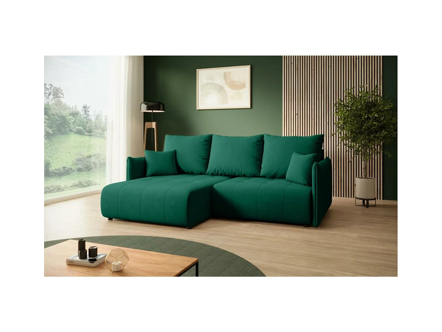 ECKSCHLAFSOFA Henry Mini grün links