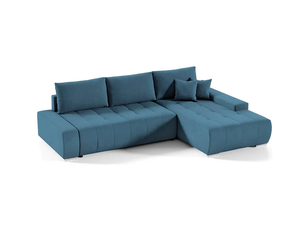 ECKSOFA Draco L bleu droite