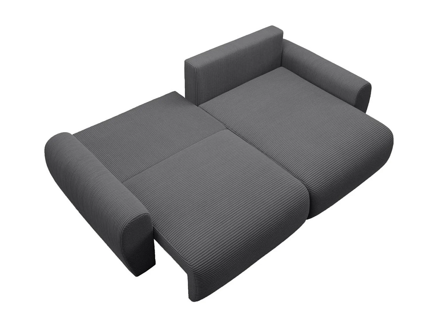 Canapé-lit CELLULAIRE Poss L gris foncé à droite