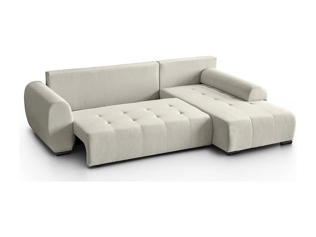 Hoekslaapbank Diana met bedlade beige rechts