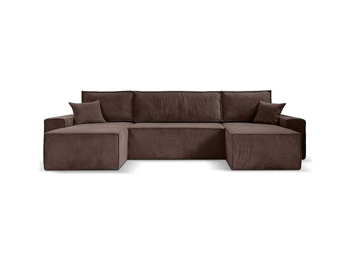 WOHNLANDSCHAFT Hektor U mit Schlaffunktion braun