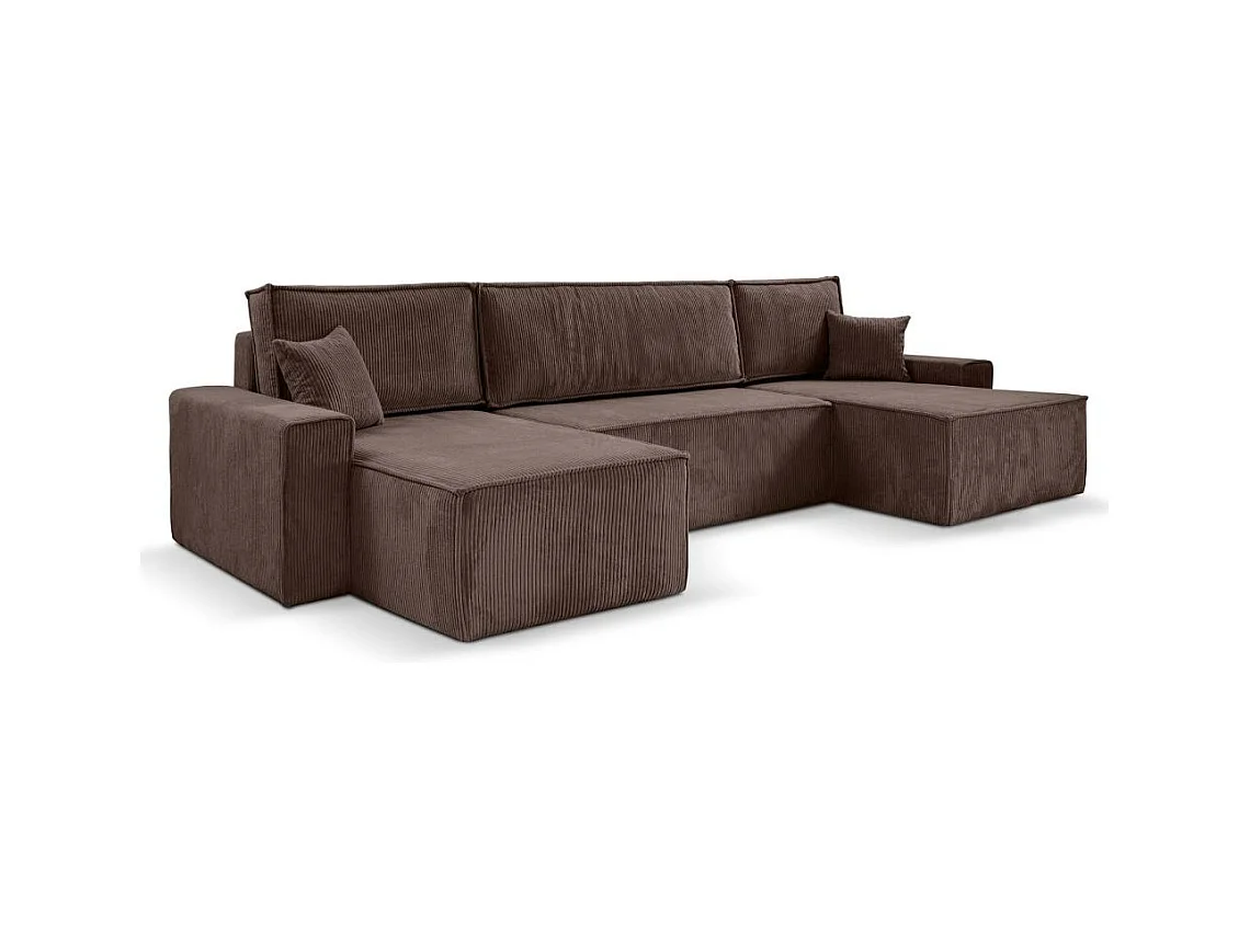 WOHNLANDSCHAFT Hektor U mit Schlaffunktion braun