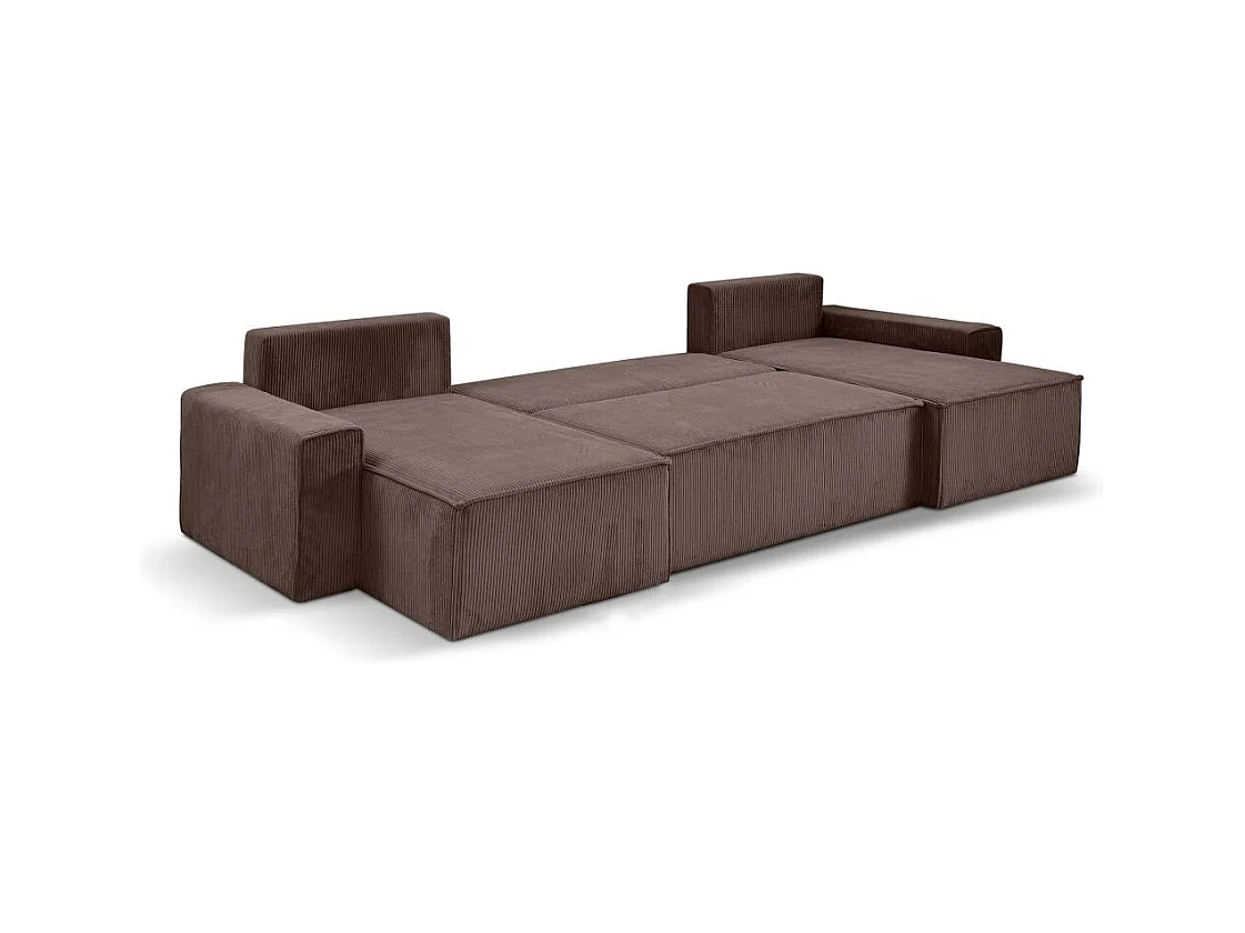 WOHNLANDSCHAFT Hektor U mit Schlaffunktion braun