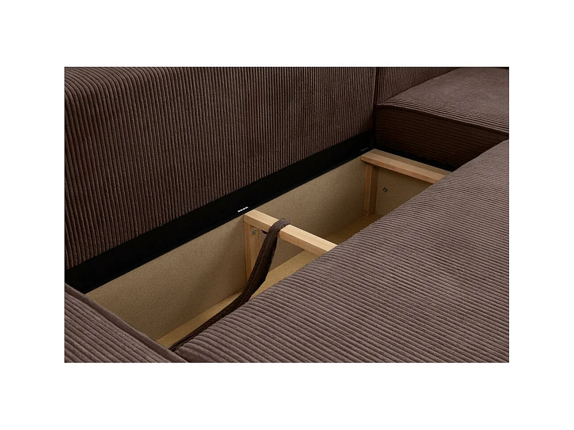 WOHNLANDSCHAFT Hektor U mit Schlaffunktion braun