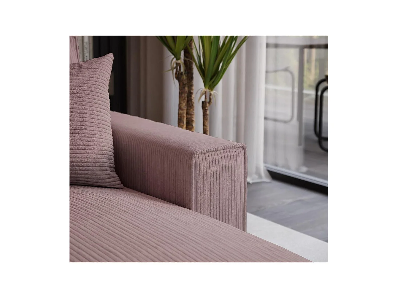 Hoekbank Parys L Roze