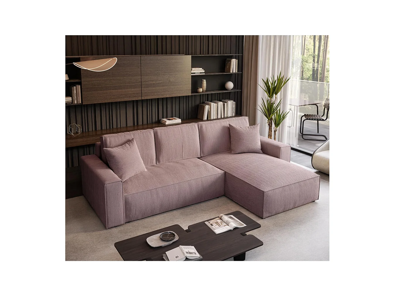 ECKSOFA Parys L Rosa