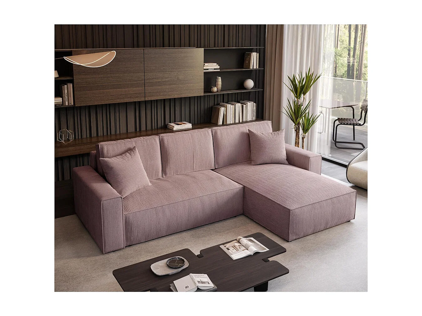 ECKSOFA Parys L Rosa