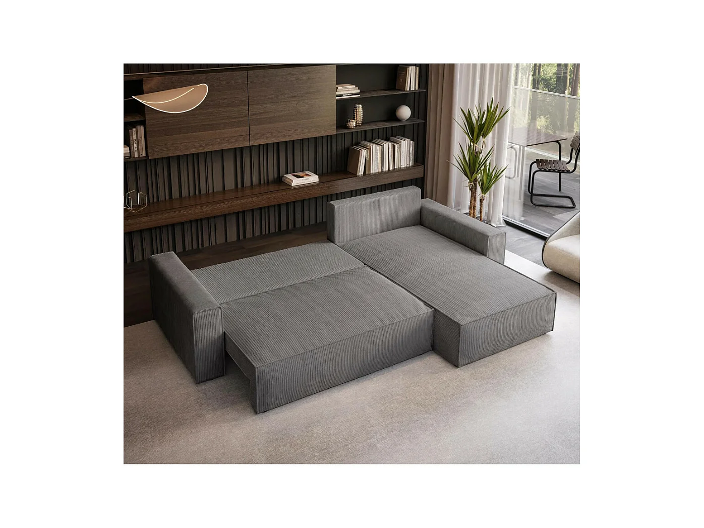 Hoekbank Parys L grijs