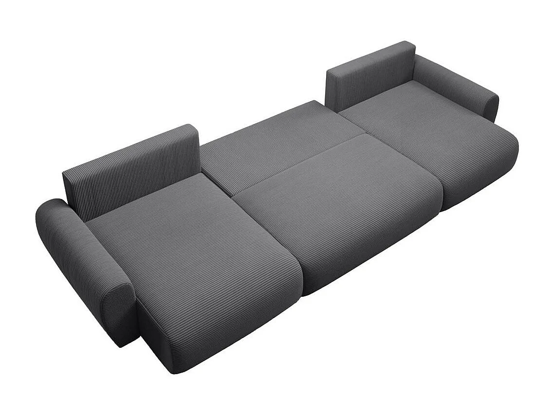 CANAPE avec fonction sommeil Poss U gris foncé