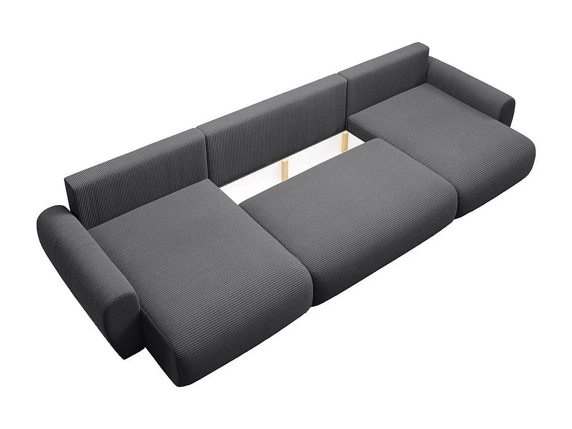 CANAPE avec fonction sommeil Poss U gris foncé