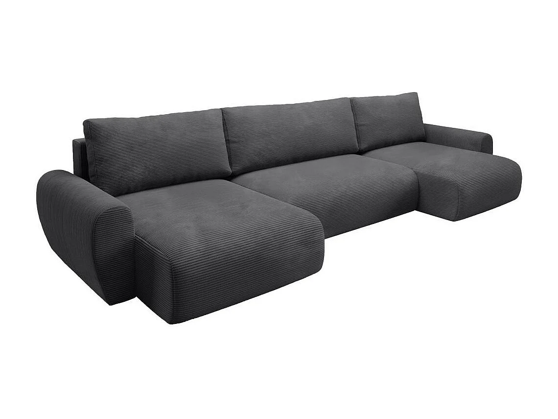 CANAPE avec fonction sommeil Poss U gris foncé