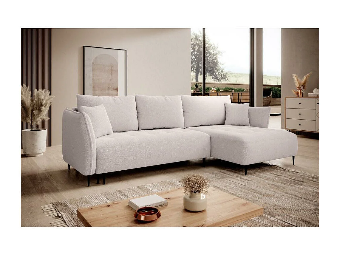 ECKSCHLAFSOFA Bari rechts rosa