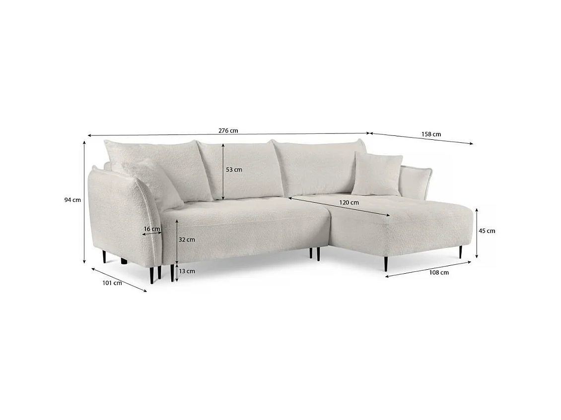 ECKSCHLAFSOFA Bari rechts rosa