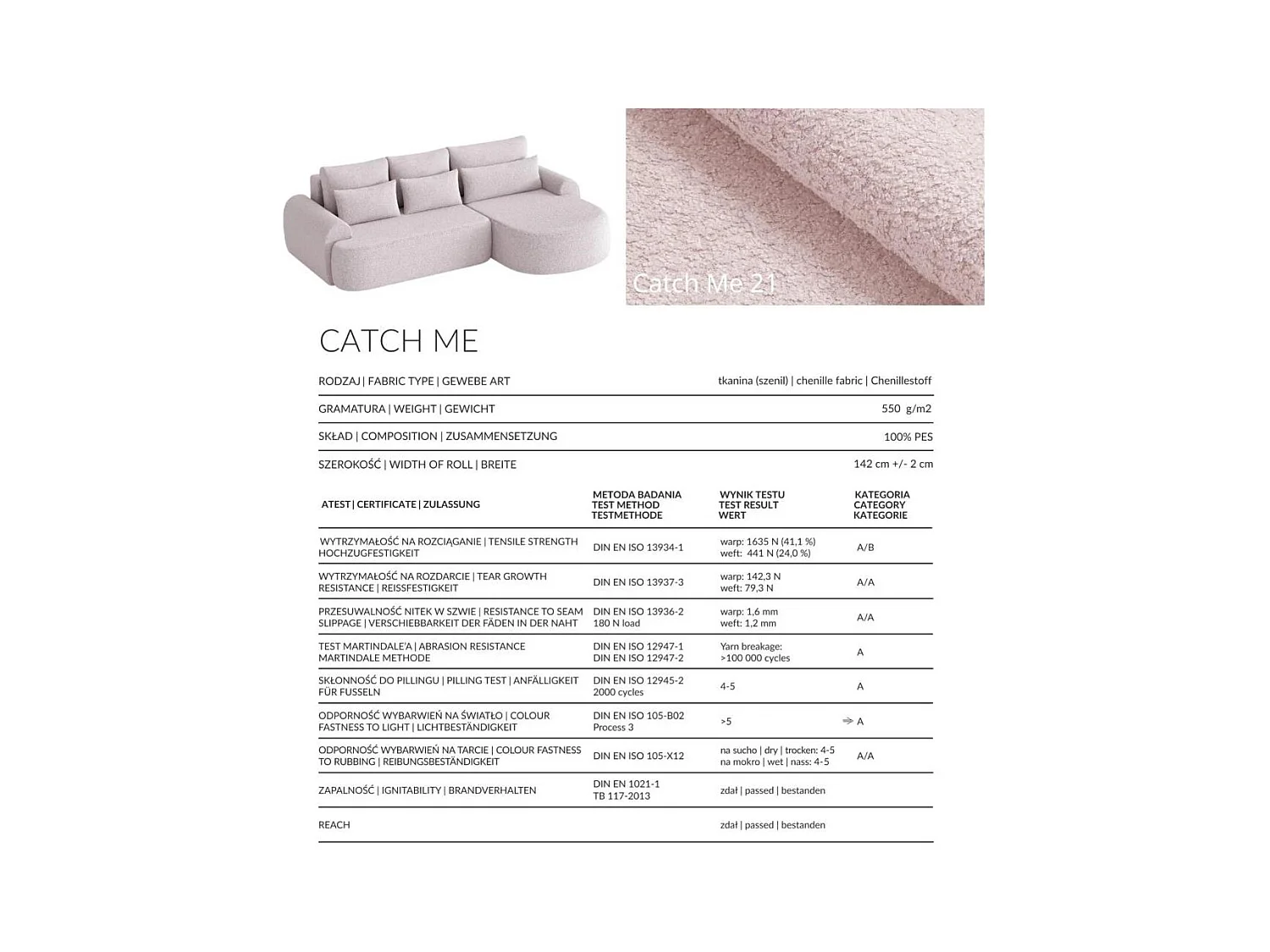 ECKSCHLAFSOFA Bari rechts rosa