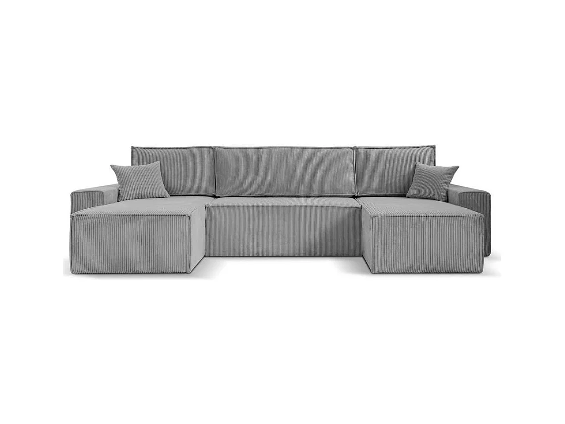 WOHNLANDSCHAFT Hektor U mit Schlaffunktion hellgrau