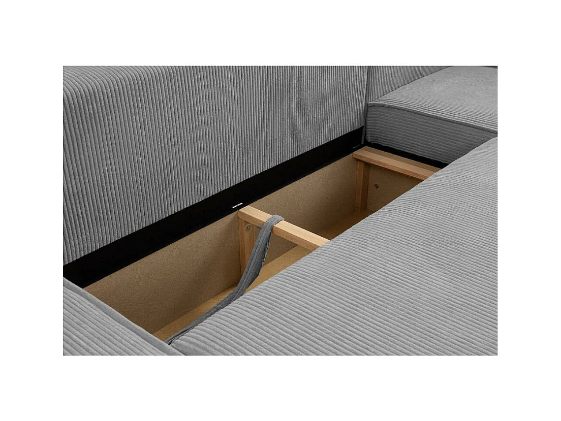 WOHNLANDSCHAFT Hektor U mit Schlaffunktion hellgrau