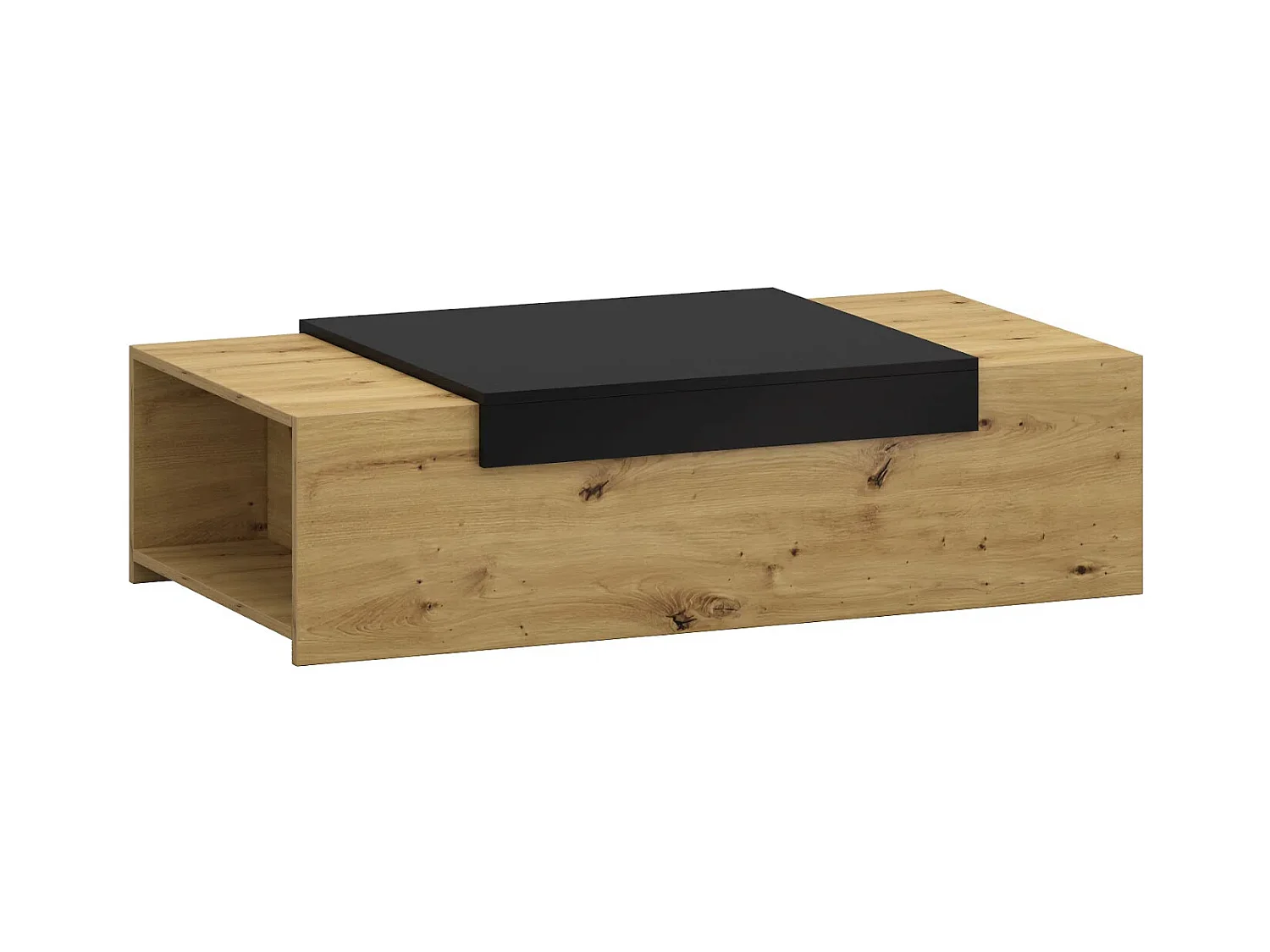 Tavolino - truciolare - rovere e nero - TRAGI