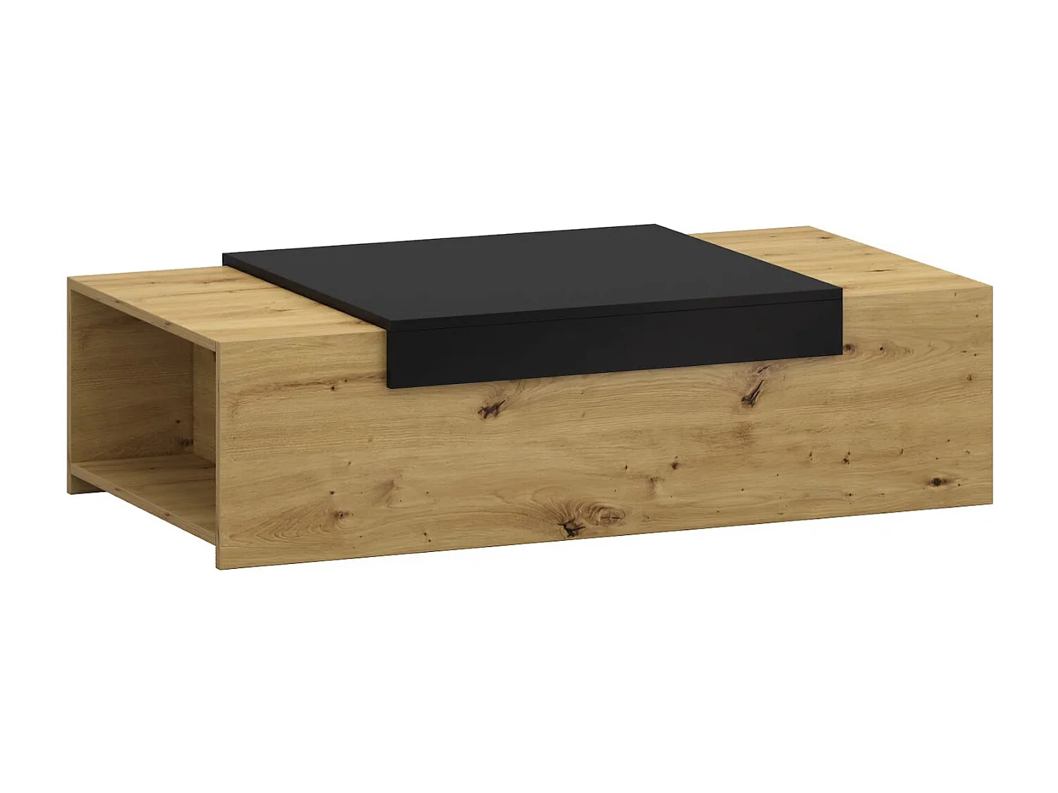 Salontafel - spaanplaat - eiken & zwart - TRAGI