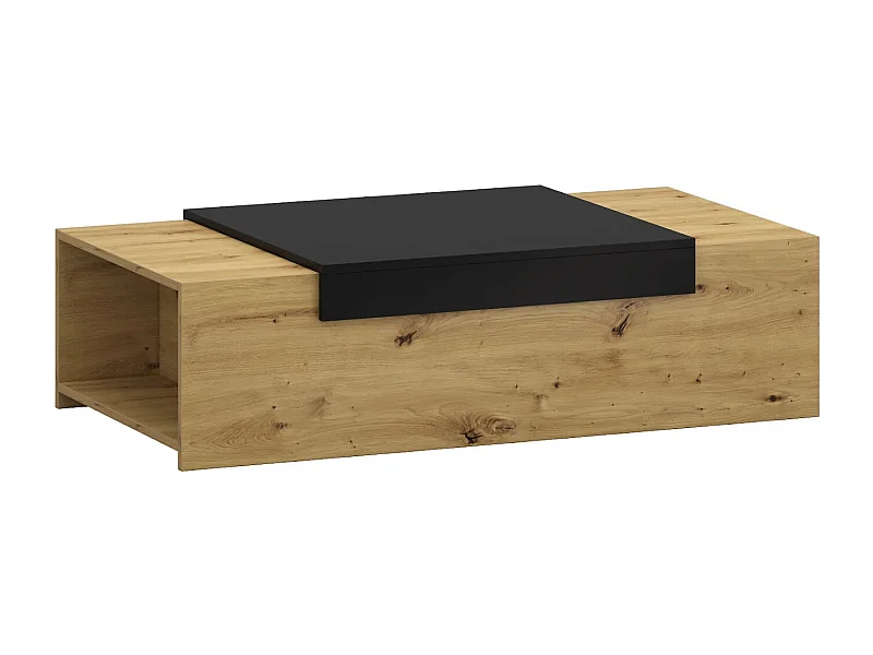 Couchtisch - Spanplatte - Eiche & schwarz - TRAGI