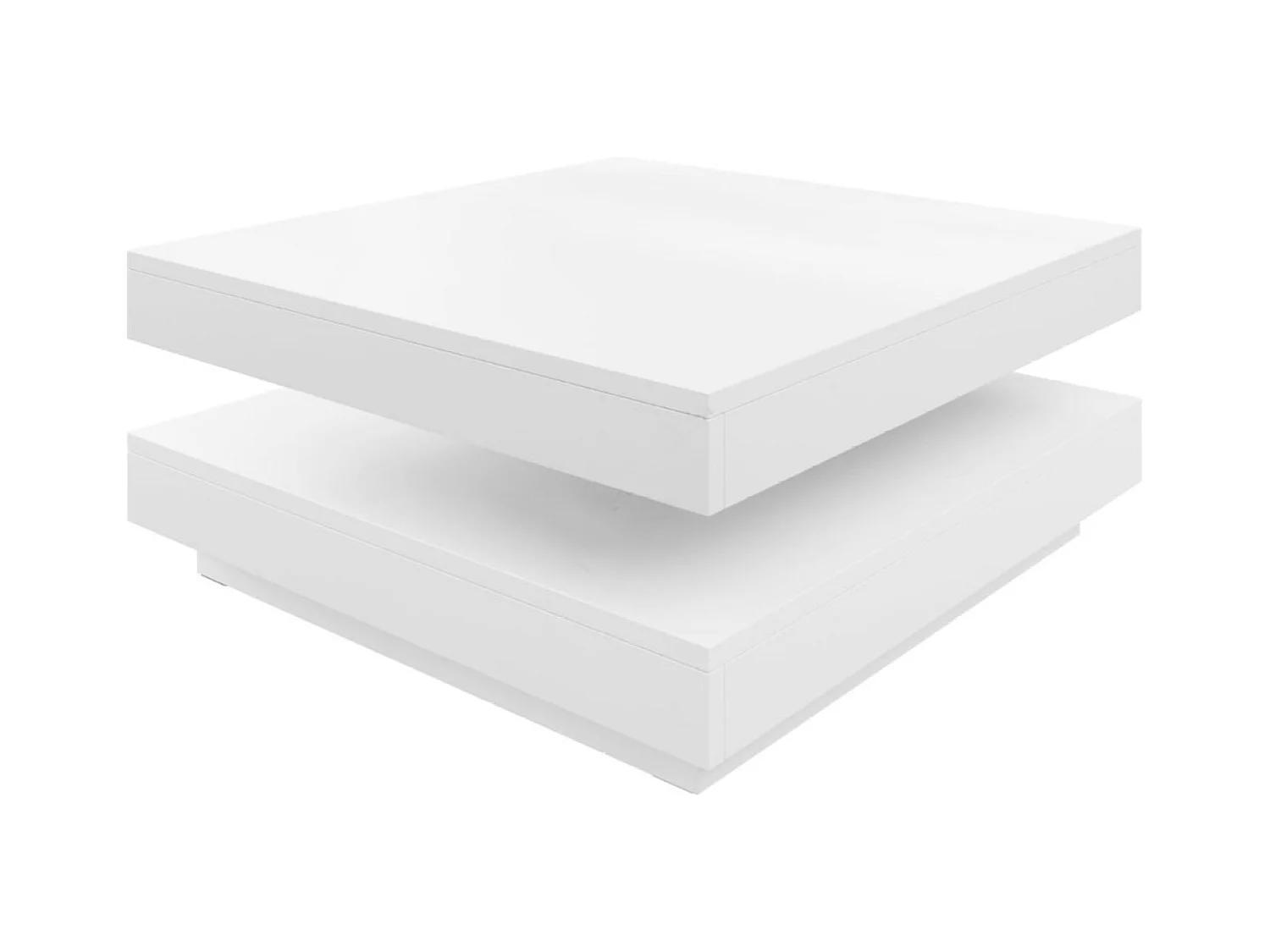 Stolik kawowy - płyta wiórowa - biały - LORIA