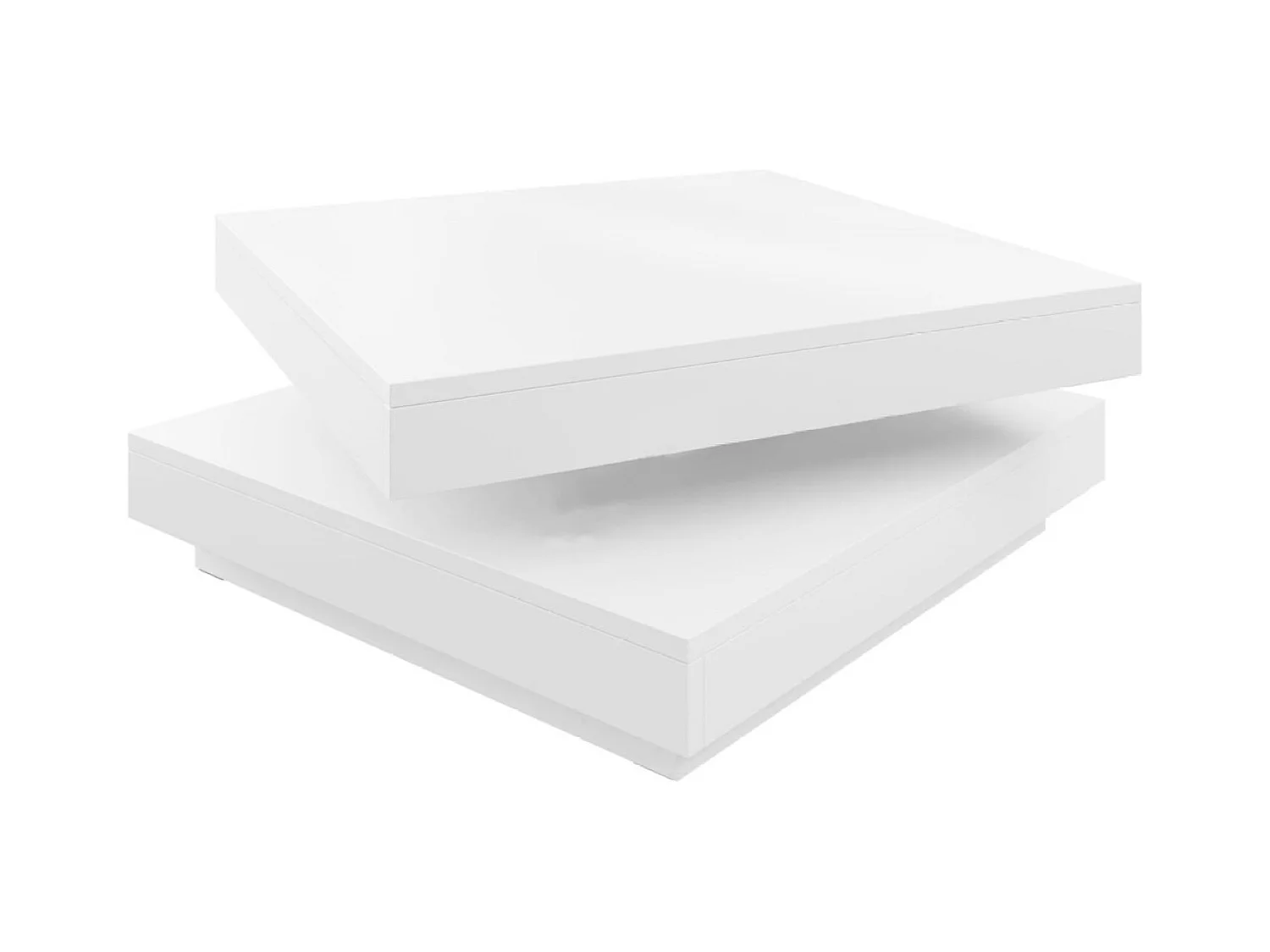 Stolik kawowy - płyta wiórowa - biały - LORIA