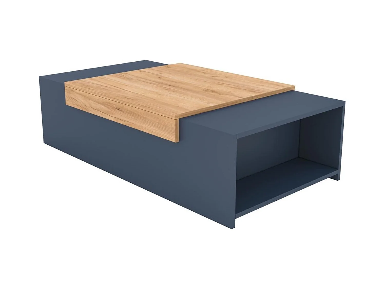 Tavolino - truciolare - rovere e grigio scuro - TRAGI